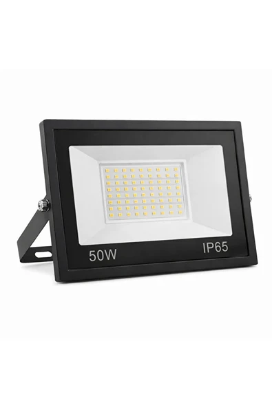 INTERLED 50W Slim LED Projektör IP65 Su Geçirmez Dış Mekan Günışığı 3000K ürün görseli 1