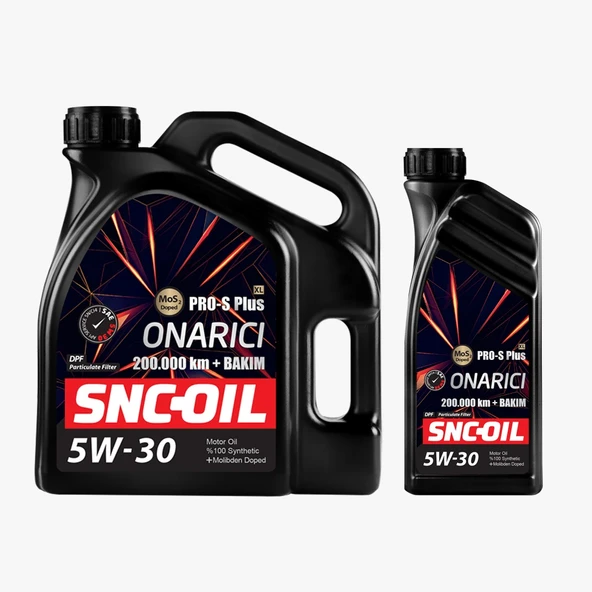 SNC-OİL 5W-30 200.000 KM + BAKIM 4 LT + 5W-30 200.000 KM + BAKIM 1 LT ürün görseli 1