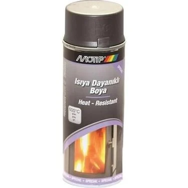 Motip Isıya Dayanıklı Sprey Boya MAT GRİ 400 ml ürün görseli 1