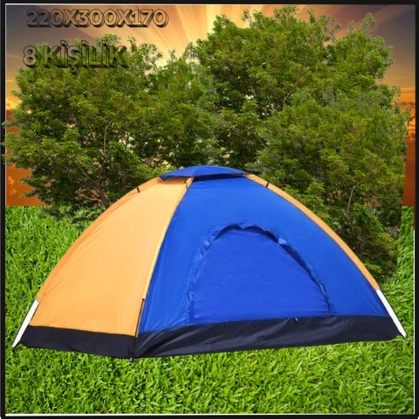 Uyguna-Yakala 8 Kişilik (220x300x170) Kolay Kurulumlu Pratik Kamp Çadırı -670019 ürün görseli 1