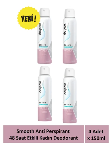 Daycare Smooth Anti perspirant kadın deodorant 48 saat etkili 4 Adet X 150 ml ürün görseli 1