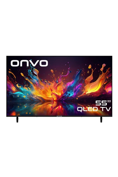 ONVO 55VQ90F3UA 55inc 140 cm 4K UHD Frameless Google Smart QLED TV,Uydu Alıcılı ürün görseli 1