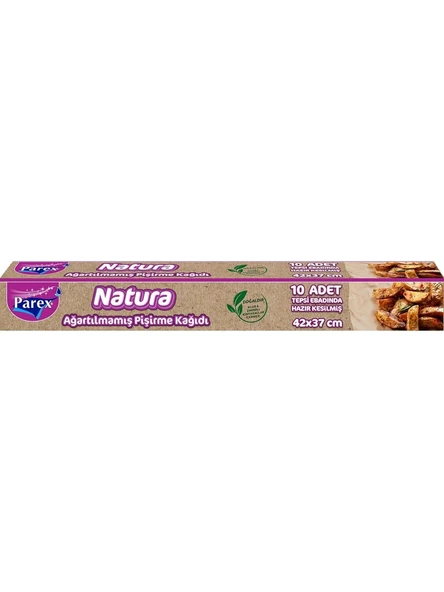 Parex Natura Ağartılmamış Hazır Kesilmiş Pişirme Kağıdı 10’lu ürün görseli 1