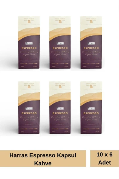 Harras Nespresso Uyumlu Kapsül Kahve Espresso 6 Kutu ürün görseli 1