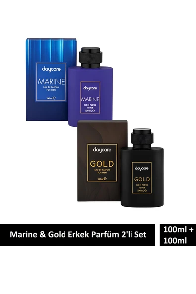 Daycare Gold & marine erkek edp parfüm 2 adet X 100ml ürün görseli 1