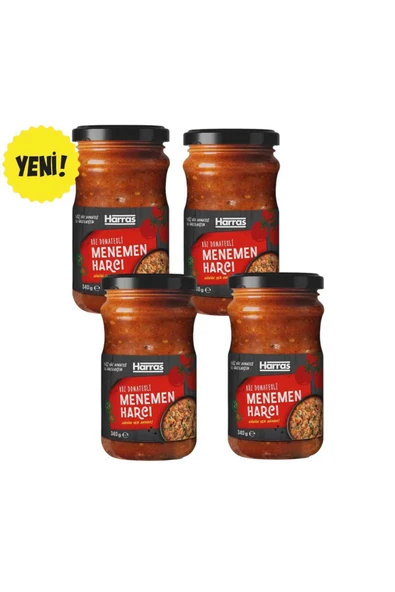 Harras Közlenmiş Domates Menemen Harcı Gurme Lezzet %82 Domates Oranı 340 gr 4 Adet (Toplam 1360 gr) ürün görseli 1