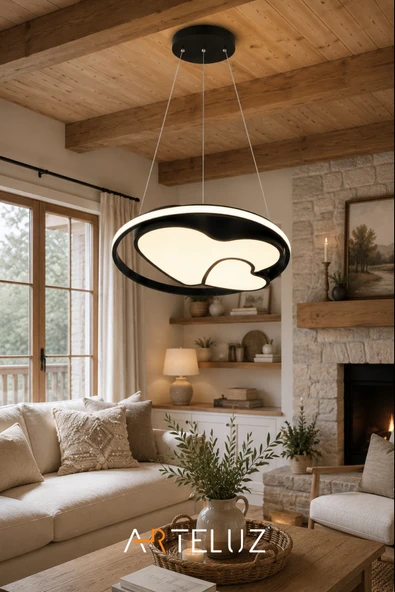 ARTELUZ KALP MODEL MODERN SARKIT AVİZE (50 CM) - Resim 2