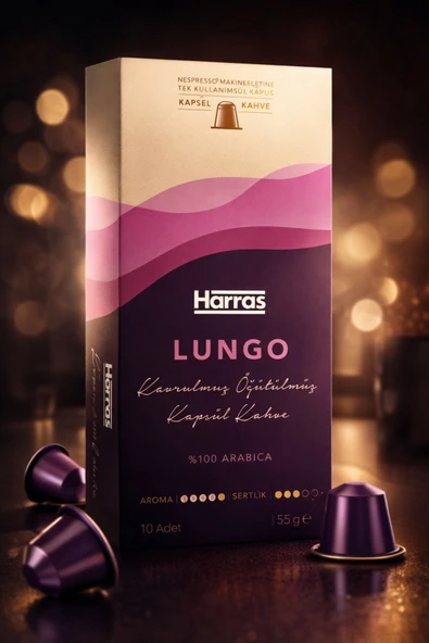 Harras Lungo Kapsül Kahve 10’lu 55 g ürün görseli 1