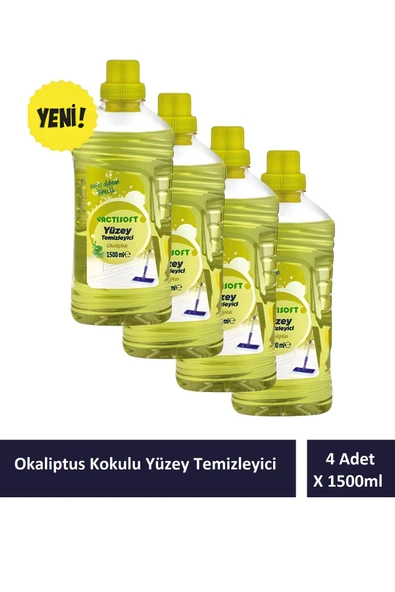 actisoft Okaliptus Kokulu Yüzey Temizleyici 4 Adet X 1500 Ml ürün görseli 1