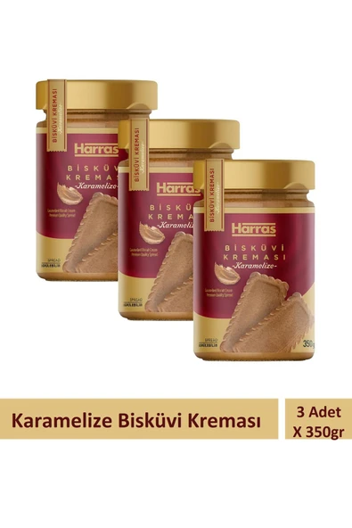 Harras Karamelize Bisküvi Kreması 350 gr X 3 Adet ürün görseli 1