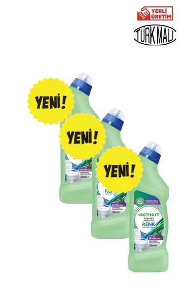 actisoft Çam Kokulu Renk Değiştiren Tuvalet Temizleyici 750 ml X 3 Adet ürün görseli 1