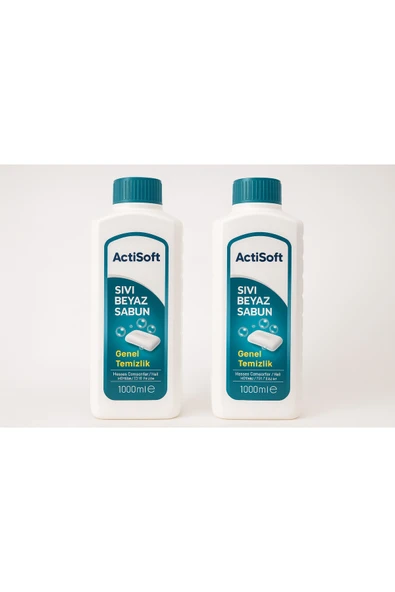 actisoft ACTİSOFT Sıvı Beyaz Sabun Yüzey Temizleyici 1000 ml X 2 ADET ürün görseli 1