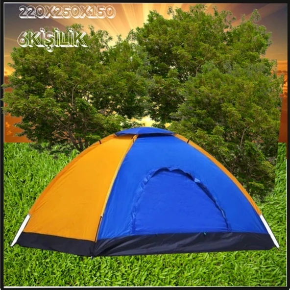 Uyguna-Yakala 6 Kişilik (220x250x150)Kolay Kurulumlu Pratik Kamp Çadırı -670092 ürün görseli 1