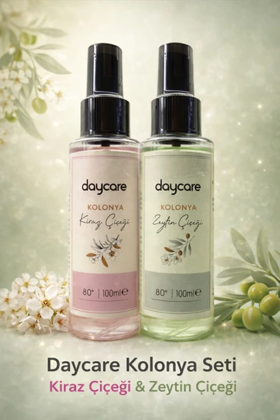 Daycare Kolonya Seti Kiraz Çiçeği & Zeytin Çiçeği 80° 100 ml Sprey (2’li Set) ürün görseli 1