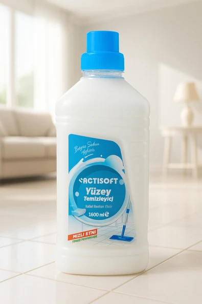 actisoft Kalıcı Beyaz Sabun Parfüm Etkili Yüzey Temizleyici 1500 Ml. ürün görseli 1
