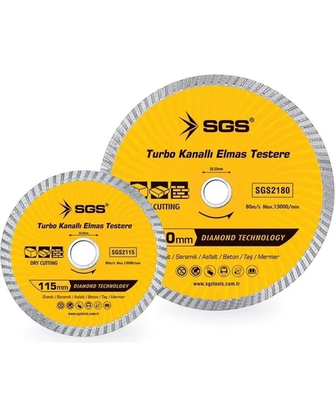 SGS2115 Turbo Kanallı Elmas Kesici 115MM ürün görseli 1