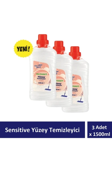 actisoft Sensitive Yüzey Temizleyici 3 Adet X 1500 ml ürün görseli 1