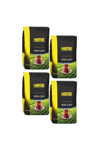 Harras 4'lü Rize Çayı Seti - 1 kg x 4 Paket Geleneksel Dökme Siyah Çay 4 kg Büyük Boy Paket ürün görseli 1