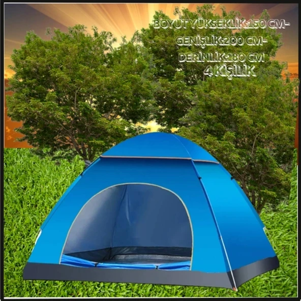 Uyguna-Yakala 4 Kişilik Çadır Havada Açılan Su Geçirmez -670015 ürün görseli 1