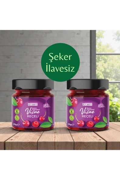 Harras Şeker İlavesiz %65 Vişneli Reçel 275 g x 2 Adet ürün görseli 1