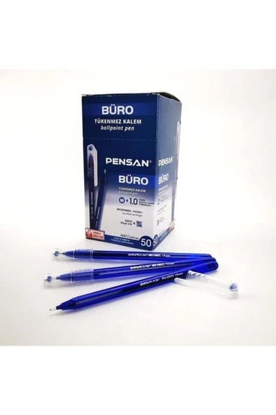 Pensan Tükenmez- 2270 Büro 1mm Mavi 50'li Kutu ürün görseli 1