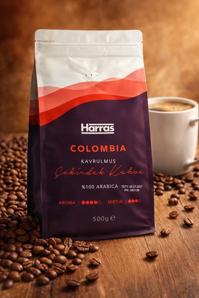 Harras Colombia Çekirdek Kahve 500 gr ürün görseli 1