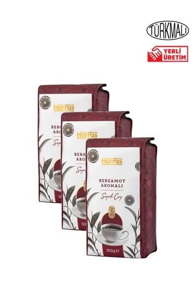 Harras Bergamot Aramalı Siyah Çay 500grx3 Paket ürün görseli 1