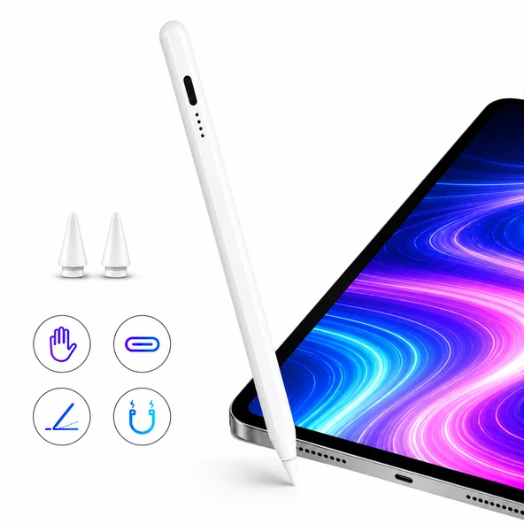 iPad 11. Nesil A16 11 inç ile Uyumlu NotePen Gen3 Stylus Kalem Avuç İçi Algılama Eğim Destekli ürün görseli 1