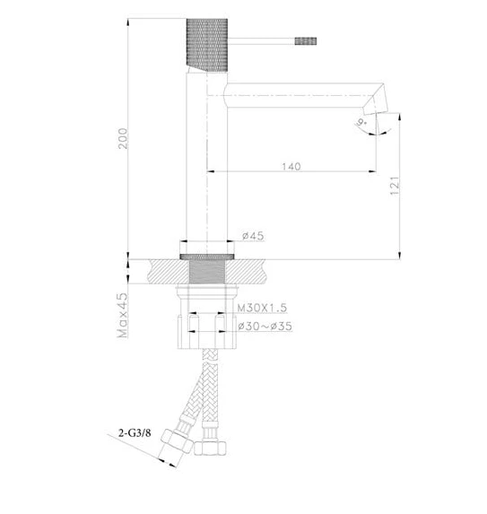 FONTANA KROM LAVABO BATARYASI - Resim 2