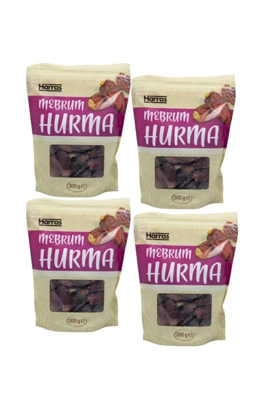 Harras İthal Taze Mebrum Hurma Yumuşak Etli Doğal 4 Adet X 300 gr ürün görseli 1
