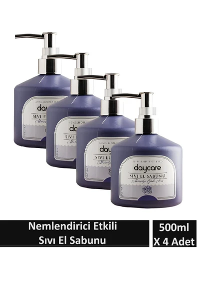 Daycare Nemlendirici etkili sıvı sabun marsilya gülü ve iris 500 ML x 4 Adet ürün görseli 1