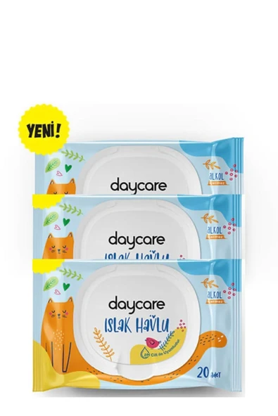 Daycare Islak Havlu 20'li x 3 Paket ürün görseli 1