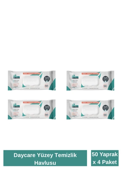 actisoft Beyaz Sabun Kokulu Yüzey temizlik havlusu SLS-SLES-Boya içermeyen 4 Paket X 50'li ürün görseli 1