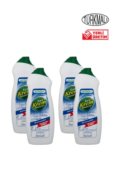 actisoft Amonyaklı Sıvı Krem Yüzey Temizleyici 750ml X 4 Adet ürün görseli 1
