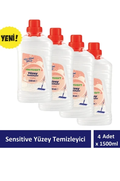 actisoft Sensitive Yüzey Temizleyici 4 Adet X 1500 ml ürün görseli 1