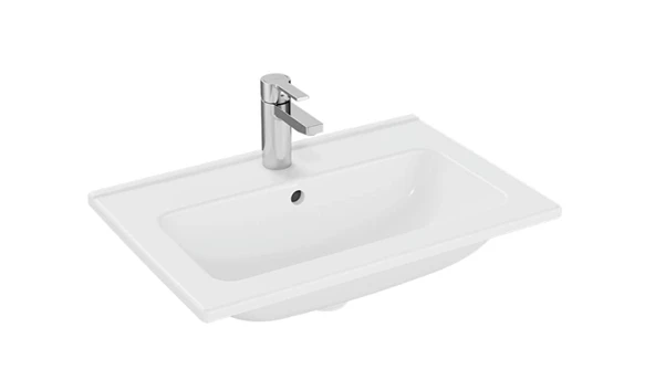 Mia Etajerli Lavabo 60x40 cm Tek Armatür Delikli ürün görseli 1