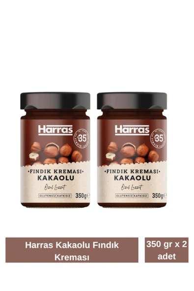 Harras Glutensiz Katkısız Kakaolu Fındık Kreması 2 Adet X 350 gr ürün görseli 1