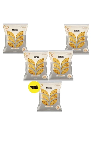Harras Kalem Makarna Durum Buğdayı İrmiği %12 Protein Değerli Kesme 5 x 500 gr (2.5 KG) ürün görseli 1