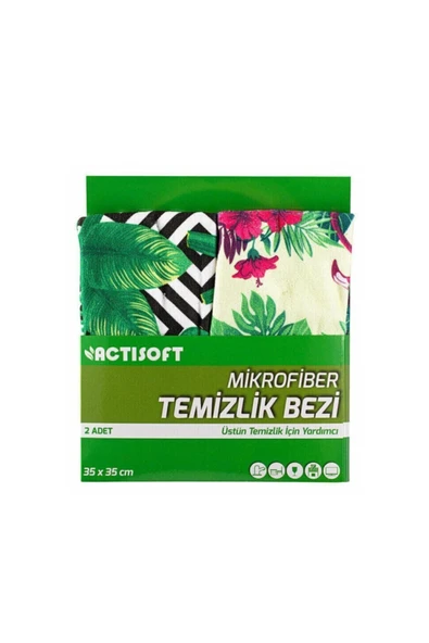 actisoft Desenli Mikrofiber Bez 2'li ürün görseli 1