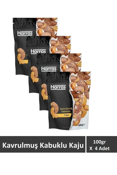 Harras Kavrulmuş Kabuklu Kaju 100 gr x 4 Adet ürün görseli 1