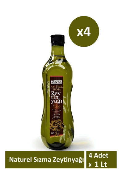Harras Naturel Sızma Zeytinyağı 4 adet x 1000 ml ürün görseli 1