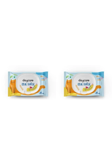 Daycare 2 ADET Daycare Çocuk Islak Havlu 20+20=40 Yaprak ürün görseli 1