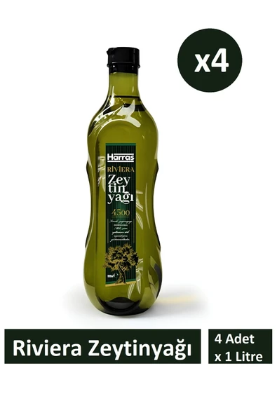Harras Riviera zeytinyağı 4 Adet x 1000 ml ürün görseli 1