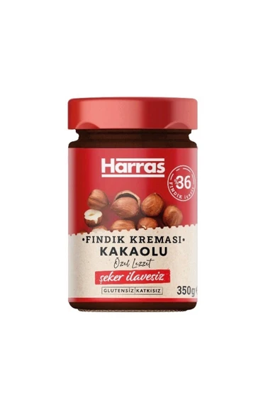 Harras Şeker İlavesiz Kakaolu Fındık Kreması 350 gr ürün görseli 1