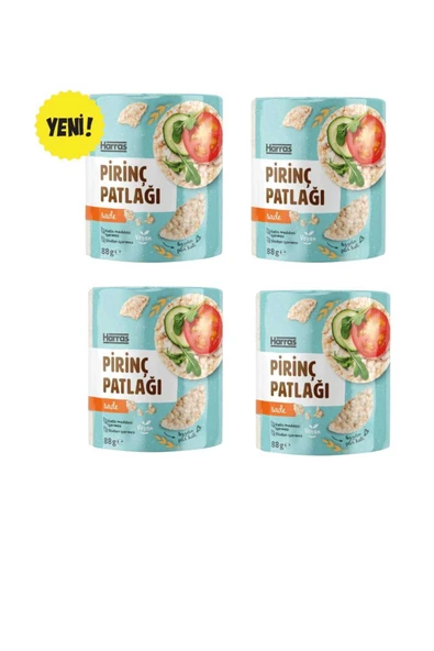 Harras Sade Pirinç Patlağı 4 Adet (4x88g) - Glutensiz, Katkısız, Vegan ürün görseli 1