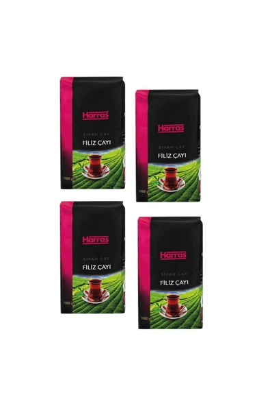 Harras 4'lü Filiz Çayı Seti - 1 kg x 4 Paket Özel Harman Dökme Siyah Çay 4 kg Büyük Boy Stok Paket ürün görseli 1