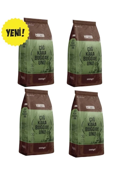 Harras Çiğ Karabuğday Unu | Doğal, Glütensiz, Yüksek Proteinli, Diyet Vegan Un 1000 gr X 4 Adet ürün görseli 1
