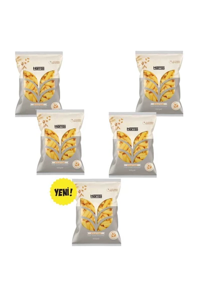 Harras Rigatoni Makarna Durum Buğdayı İrmiği %12 Protein Değerli İri Kesme 5 x 500 gr (2.5 KG) ürün görseli 1