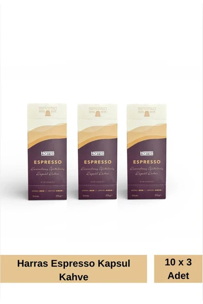 Harras Nespresso Uyumlu Kapsül Kahve Espresso 3 Kutu ürün görseli 1