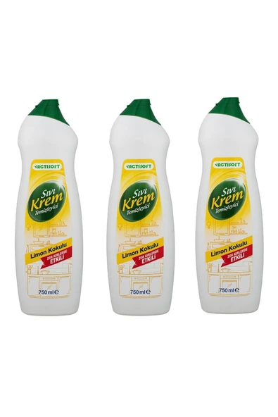 actisoft Sıvı Krem Yüzey Temizleyici Limon Kokulu 750 ml (3 ADET) ürün görseli 1
